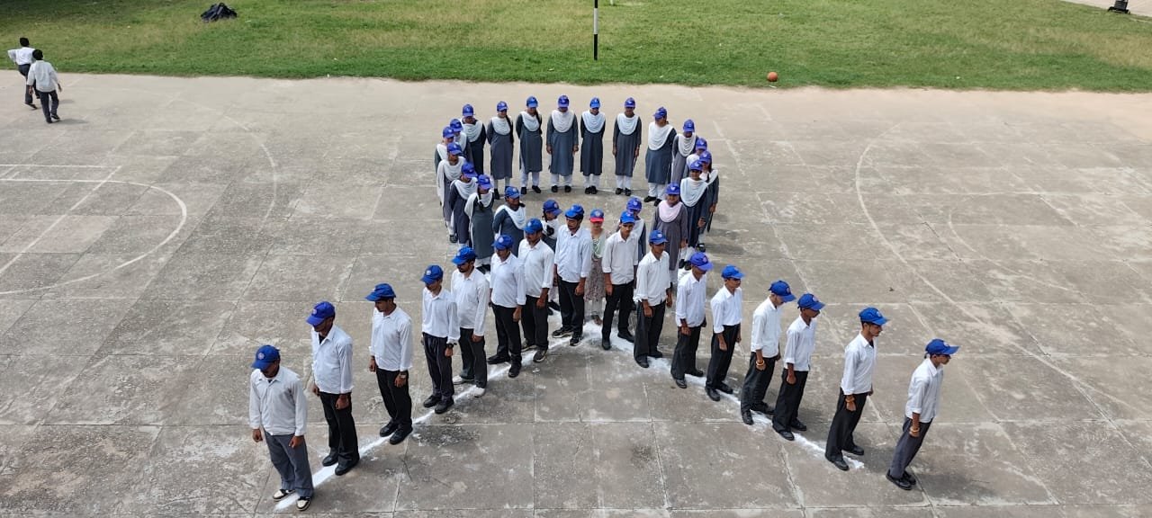 Students learning at school