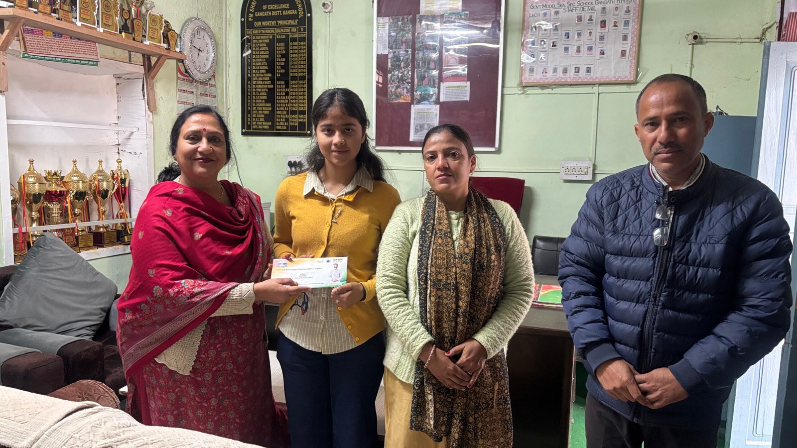PM SHRI School student receiving achievement recognition